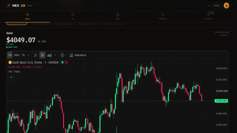 The account view
